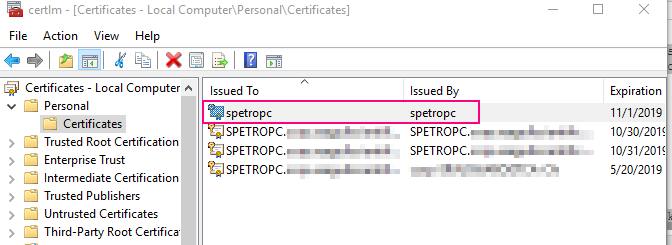 the remote certificate is invalid according to the validation procedure