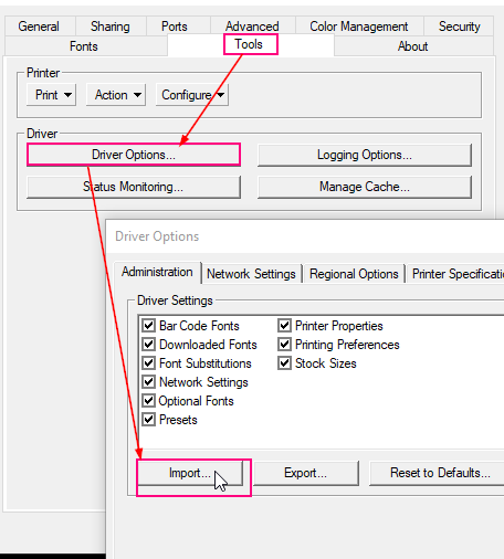 Moving Driver Settings to System – BarTender Support Portal