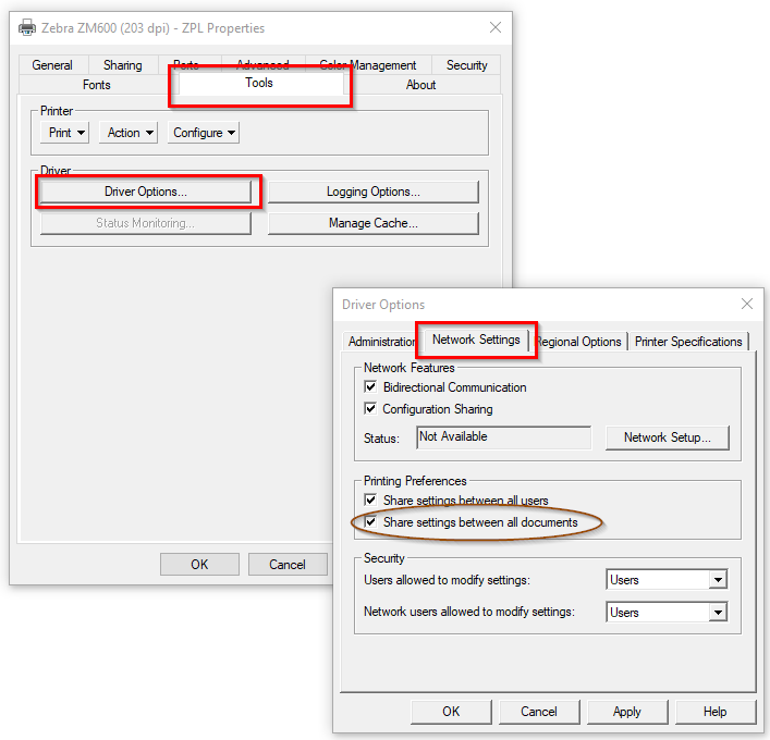 Configuring Printer Driver Settings – Support Portal